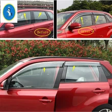 Yimaautotrims Door Window Wind Visor Moulding Awnings Shield Rain Sun Wind Guard Vent Shade For Suzuki Vitara Escudo 2015 - 2019 Yimaautotrims Door Window Wind Visor Moulding Awnings Shield Rain Sun Wind Guard Vent Shade For Suzuki Vitara Escudo 2015 - 2019