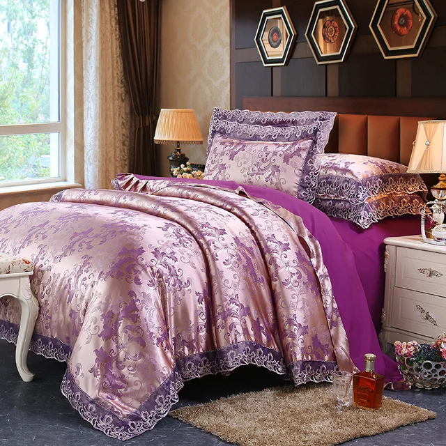 Best Offers High end luxury Lace Jacquard sheets bedding set Quilt cover Modal fabrics King Size Queen Size fitted sheet pillowcase Bedlinen Best Offers High end luxury Lace Jacquard sheets bedding set Quilt cover Modal fabrics King Size Queen Size fitted sheet pillowcase Bedlinen