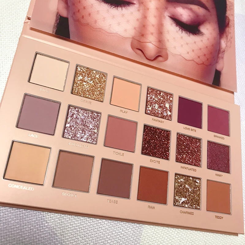 

18 Colors Nude Shining Eyeshadow Palette Makeup Glitter Pigment Matte Eye Shadow Pallete Waterproof Cosmetics sombras TSLM2