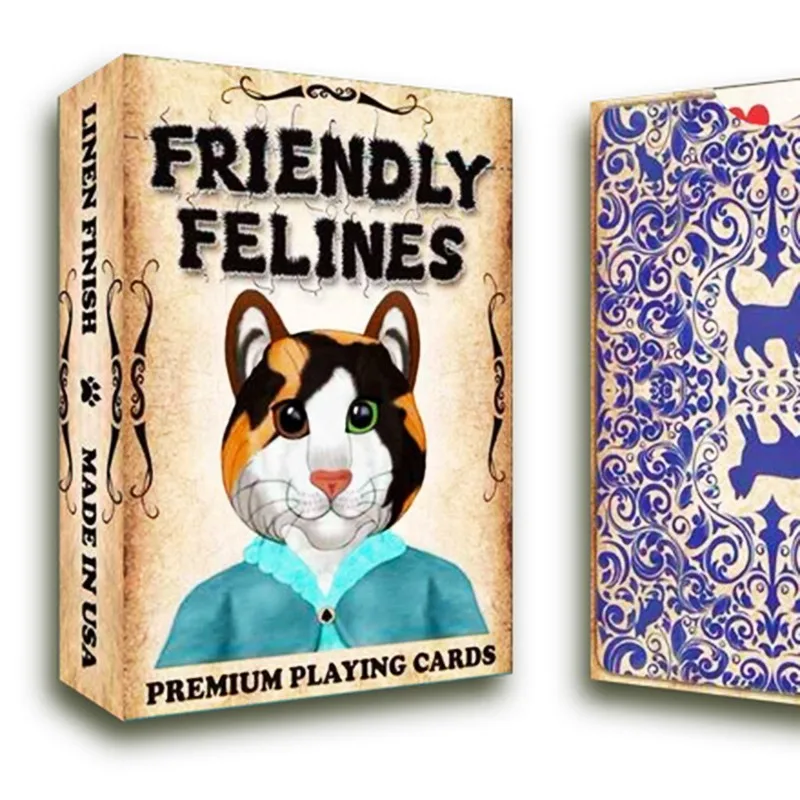 

Friendly Felines Playing Cards Poker Size Deck USPCC Cats Custom Limited Edition Magic Deck