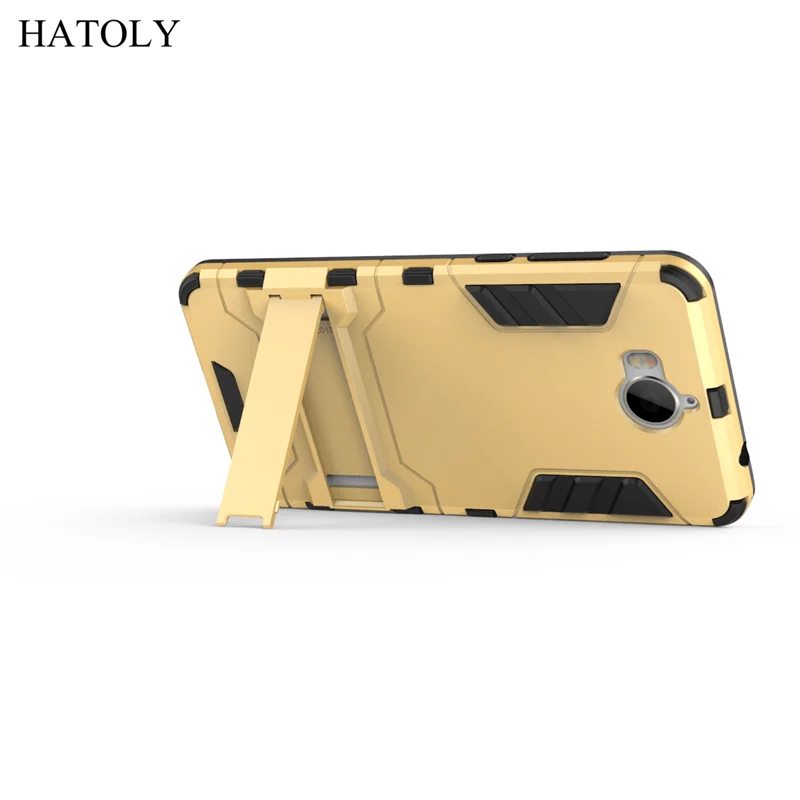 Hatoly Huawei Y5 случаях Y5 крышка Антидетонаторы силиконовые+ Пластик Kickstand Case Чехол для Huawei Y5 Huawei Y5 >