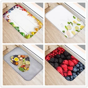 

Fruit Pattern Door Mats Outdoor Carpet Kitchen Home Floor Mats Flannel Bedside Rugs Absorbent Bathroom Mat