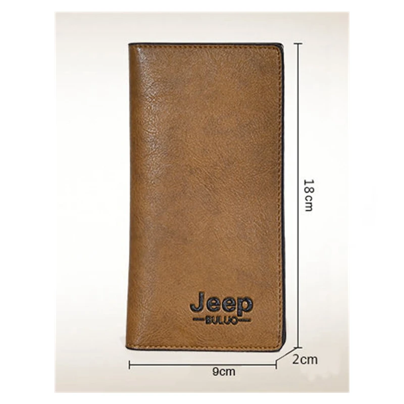 JEEP BULUO кошелек Для мужчин кожа кошельки Бизнес бренд держатель для карт Портмоне