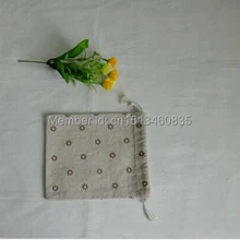 100 шт/партия CBRL джутовые/льняные сумки на шнурке и мешочек для косметики/Запчасти для ПК, различные цвета, размер на заказ