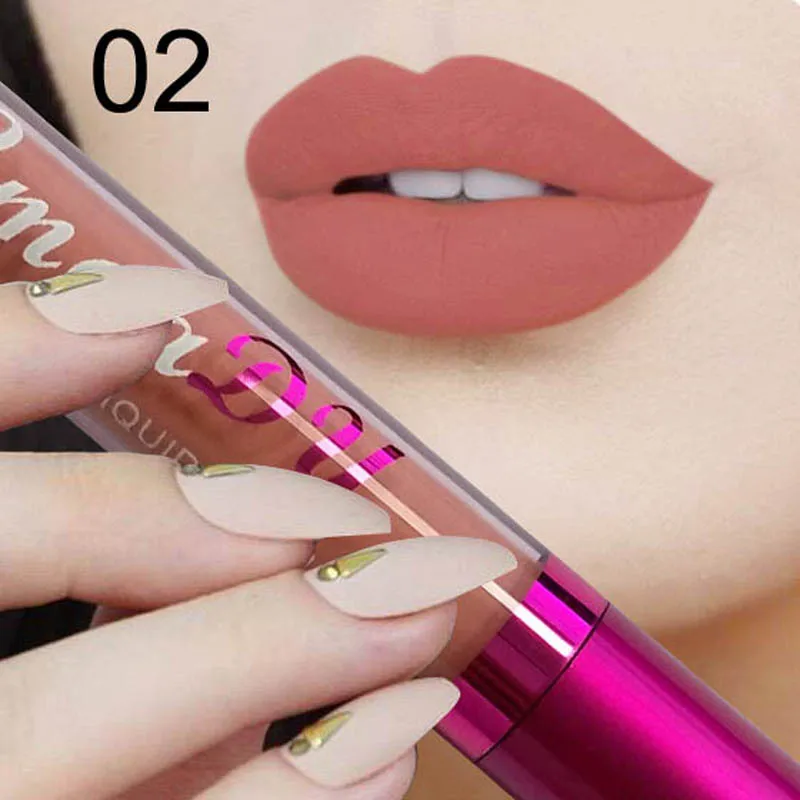 

Best Makeup Glitter Lipgloss Waterproof Long Lasting Lip Gloss Lipstick Lips Make Up Beauty Cosmetics Tool QQ99