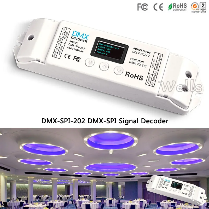 DMX-SPI-202 led controller WS2811/WS2812/WS2812B/TM1804/WS2801/LPD6803/LPD8806/1903 DMX TO SPI Decoder for led strip tape Ribbon цена DMX-SPI-202 led controller WS2811/WS2812/WS2812B/TM1804/WS2801/LPD6803/LPD8806/1903 DMX TO SPI Decoder for led strip tape Ribbon цены онлайн