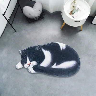 3D коврик в форме кошки для входной двери, коврик для дома и улицы, противоскользящий ковер для кухни, гостиной, спальни, коврик для ванной комнаты - Цвет: C