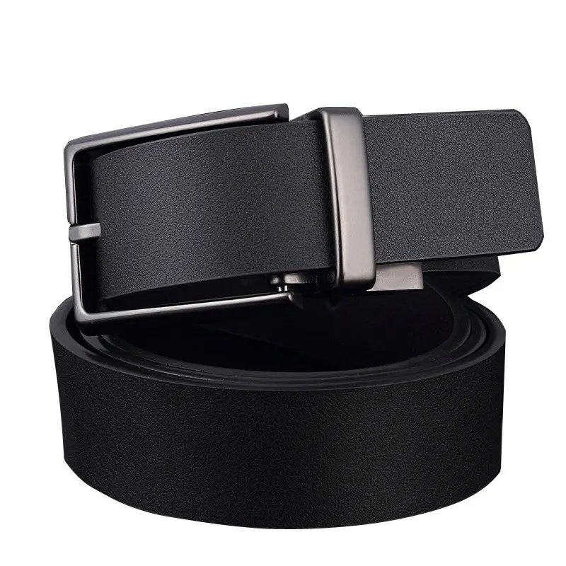 

Vintage Men's Genuine Leather Belt Mens Belts Gray 2020 Pin Buckle Luxury Brand Male Belt Classic Frosted Men's Belts Waistband