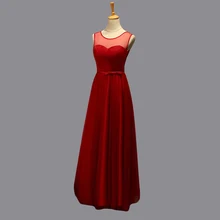 Latest Design Real Long Tulle Bridesmaid Dresses Floor Length Vestido De Madrinha Longo With Bow WZ4