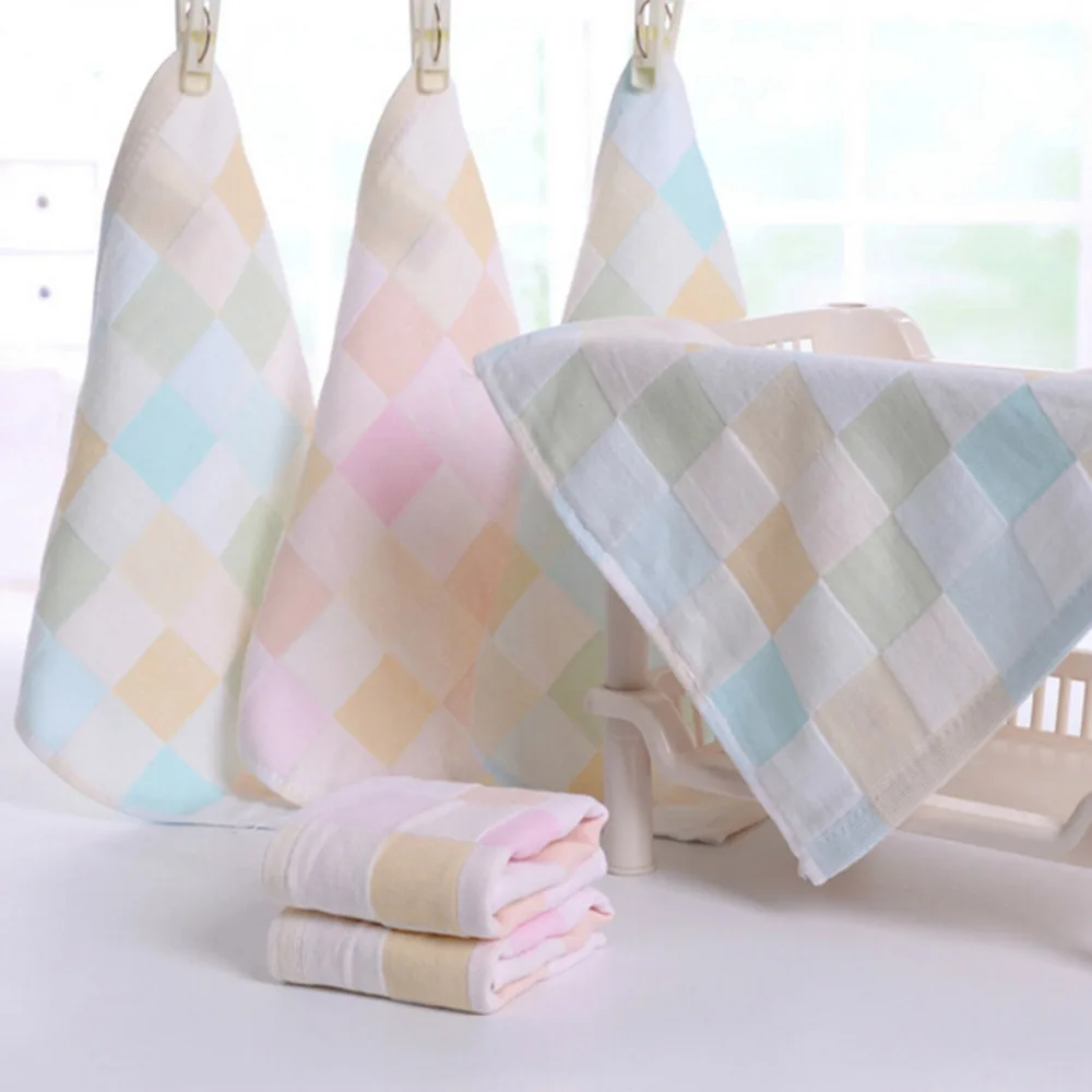

Square Towel Kids Baby Towel Cotton Feeding Bath Bathing Face Washing Cleaning Handkerchief Beach Hand Towel
