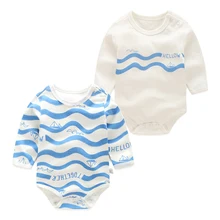 2017 summer spring 100% cotton Boy Girl Pajamas bebes Long Sleeves Bodysuit Baby Unisex jumpsuit Newborn Clothes