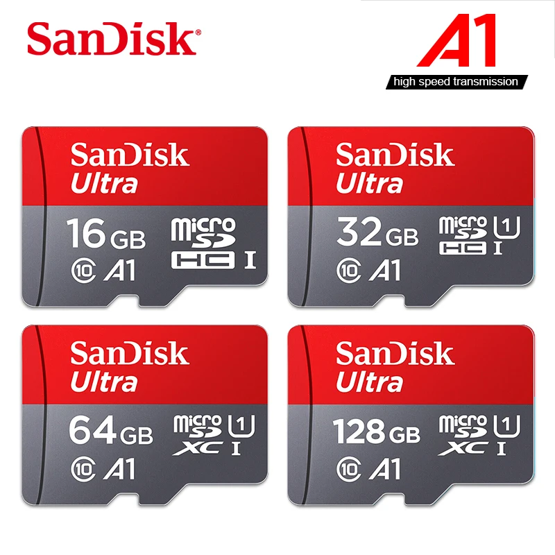 Карта памяти SanDisk A1, 128 ГБ, 64 ГБ, 98 МБ/с./с, 32 ГБ, 16 ГБ, Micro sd карта, класс 10, UHS-1, флеш-карта, карта памяти Microsd, TF/sd карта s