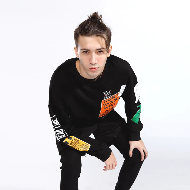 HEYGUYS Мода Европа США high street sweatershirts для мужчин прохладный хип хоп одежда Лидер
