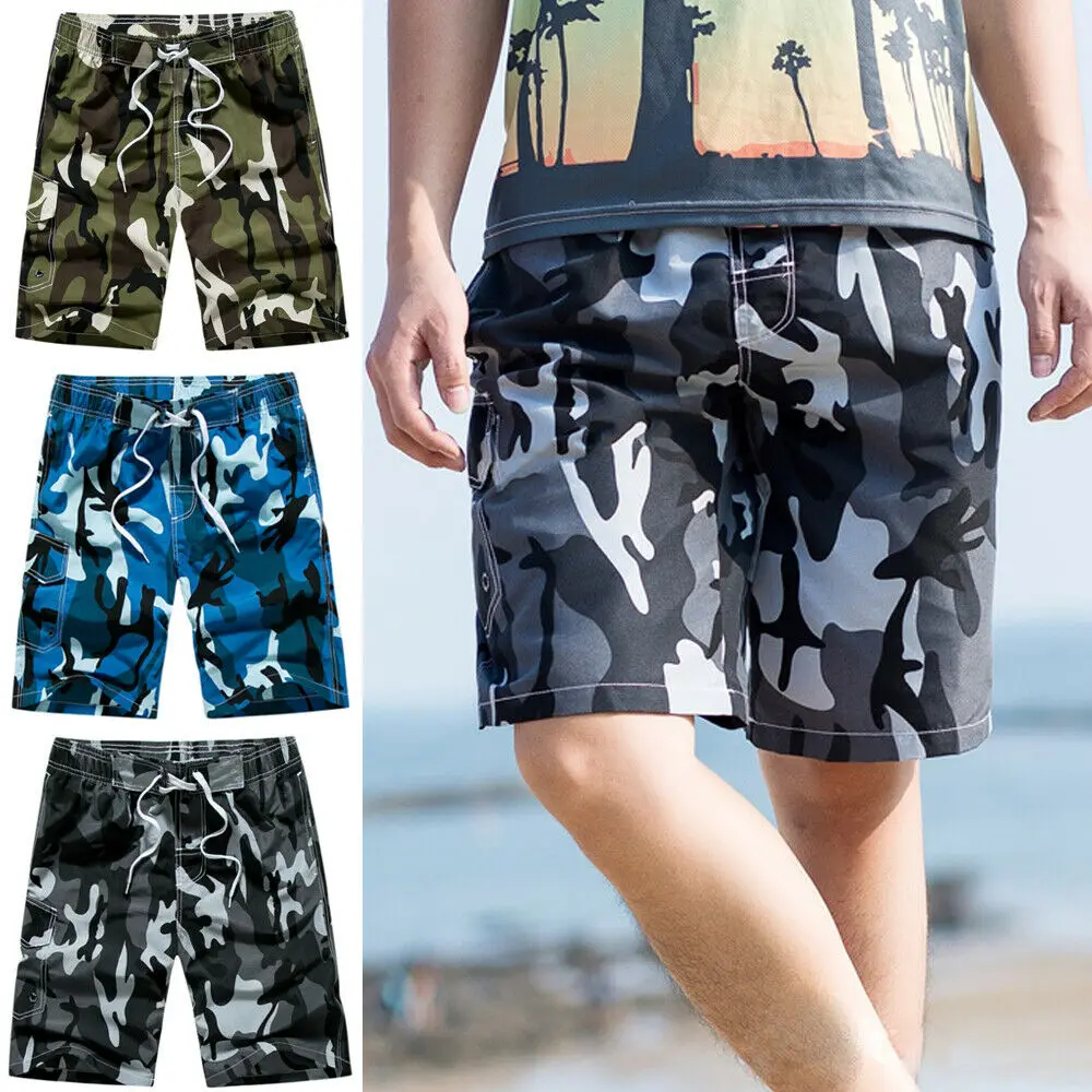 

Men's Surf Board Camouflage Shorts Summer Beach Shorts Pants Trunks Swimsuit