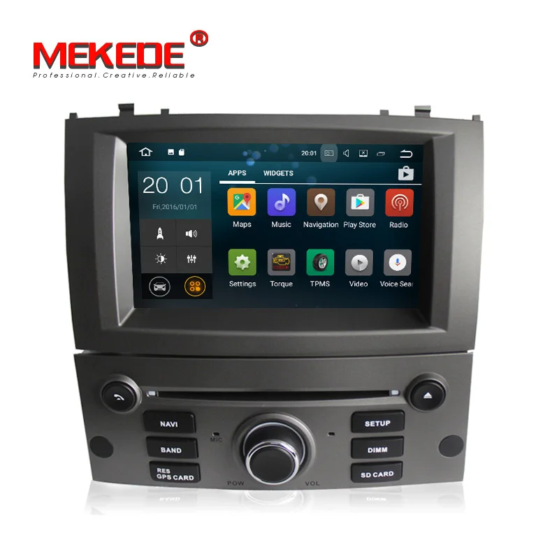 Perfect MKD-PX3 HD Android7.1 Quad-core car dvd player for Peugeot 407 2004-2010 with BT Radio GPS navigator wifi ipod free mic gift 5