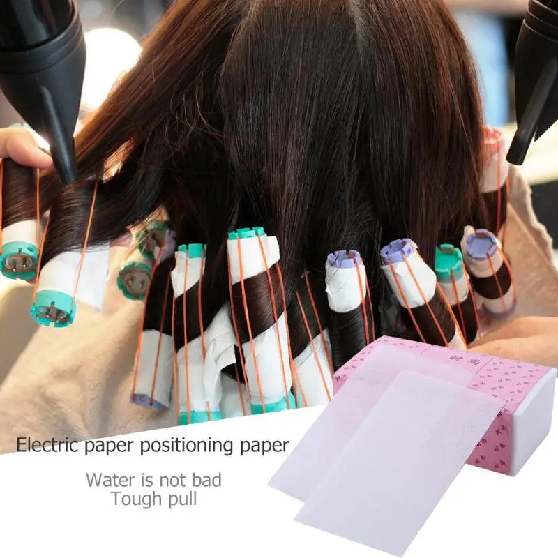 100 листов бигуди для волос салон высокая термостойкость бланширование утолщаются Перми бумаги Профессиональный парикмахерский инструмент для укладки - Цвет: as shown