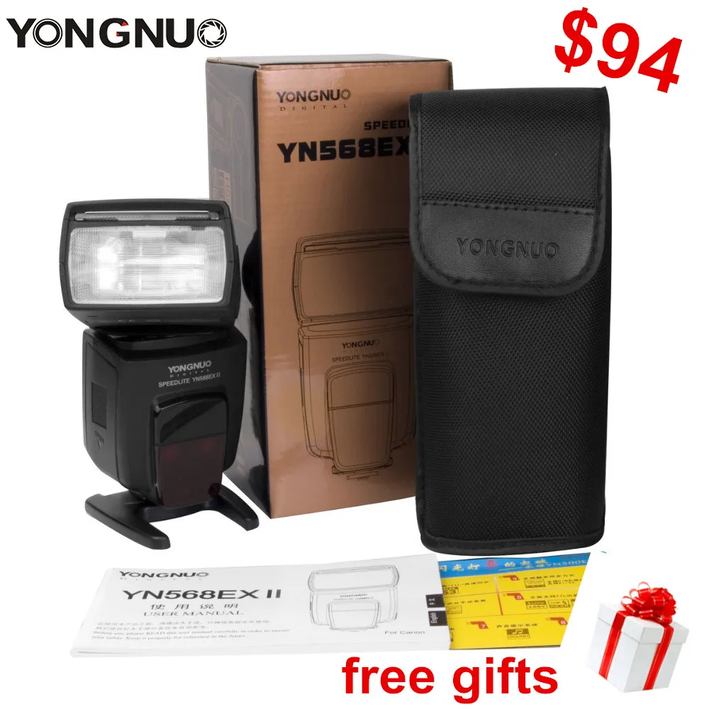 

Yongnuo YN568EX YN568EX II Wireless Flash Speedlite TTL HSS Auto 1/8000s for Canon 60d 5D3 5D2 6D 7D for Nikon D800 D750 D7100
