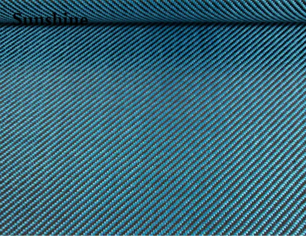 Carbon Aramid Hybrid Fabic Plain Blue 185g (8)