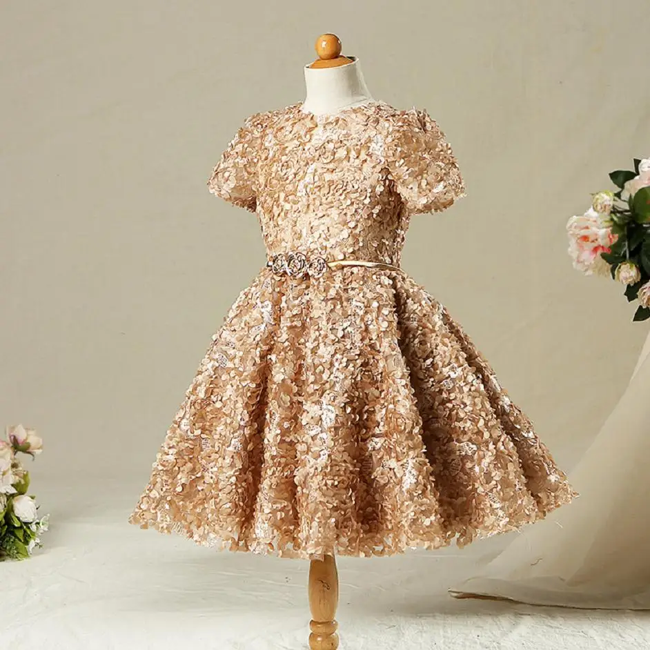 baby girl gold dress