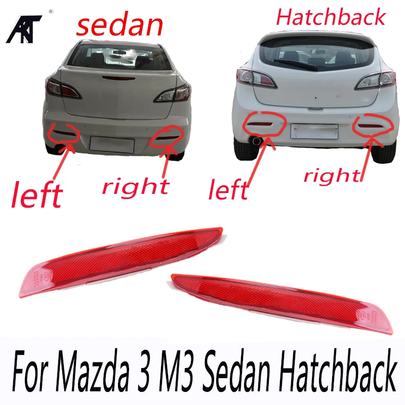 

High quality Car Styling Left Right Rear Bumper Fog Light Fog Lamp Reflector For Mazda 3 M3 Sedan Hatchback 2011 2012 2013 2014