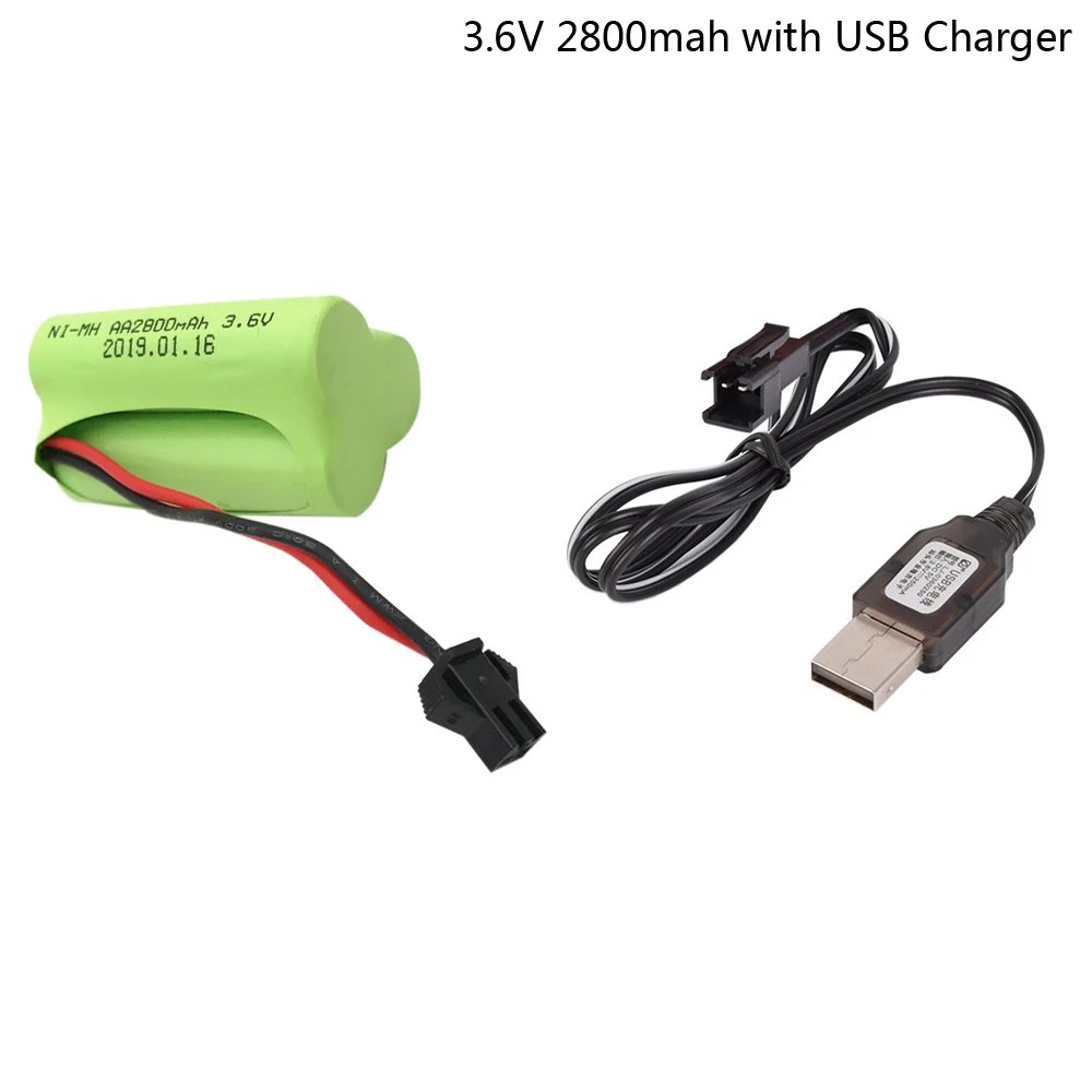 3 6 В 2800 мАч никель металлогидридный аккумулятор с USB зарядным устройством AA
