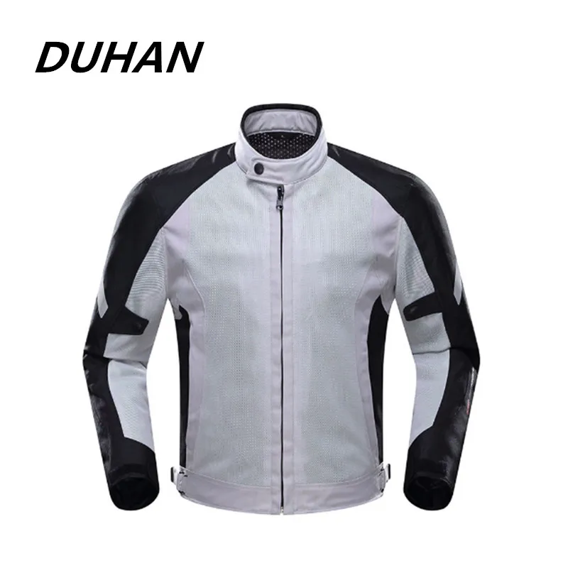 

DUHAN Men's Professional Motorcycle Racing Protective Armor Jacket grid material Moto racing jacket Five Protector Guards