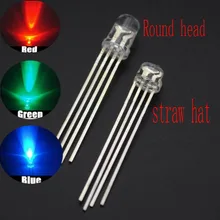 50 шт. 5 мм/F5 прозрачный полноцветный светодиодный всего четыре фута RGB управляемый красочный светильник 5 мм светодиодный RGB