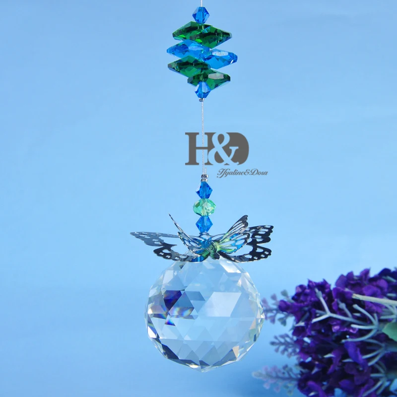 От H& D(4 шт./компл.) в стиле «Ловца снов» подвеска-Маятник из хрусталя исцеления призмы повесить Feng Shui Подвески свадебный Декор рождественские украшения для дома