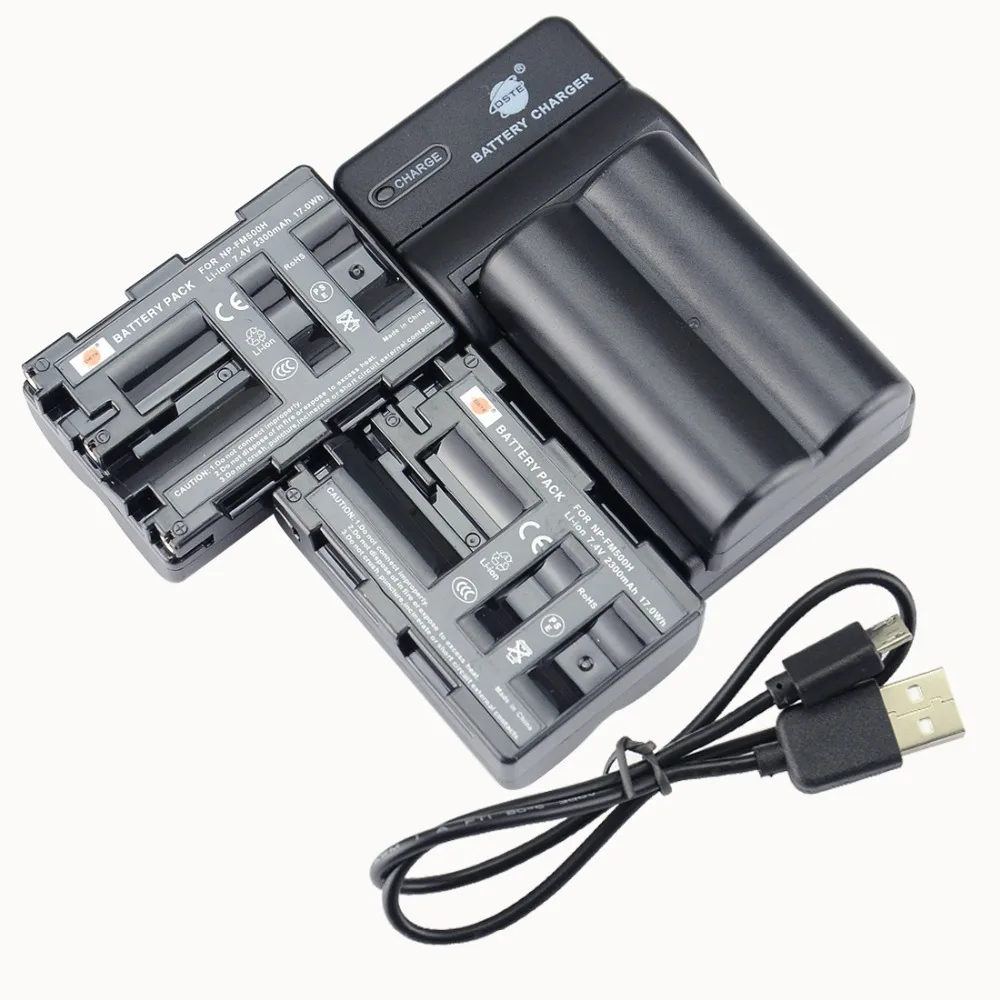 

DSTE 3pcs NP-FM500H Battery + UDC01 USB Port Charger For Sony A99 A200 A200K A200W A300 A300K A300X A350 A350H A350X