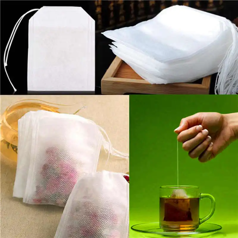  200 pcs Empty Teabags String Heat Seal Filter Paper Herb Loose Tea Bag #2o17 (6)
