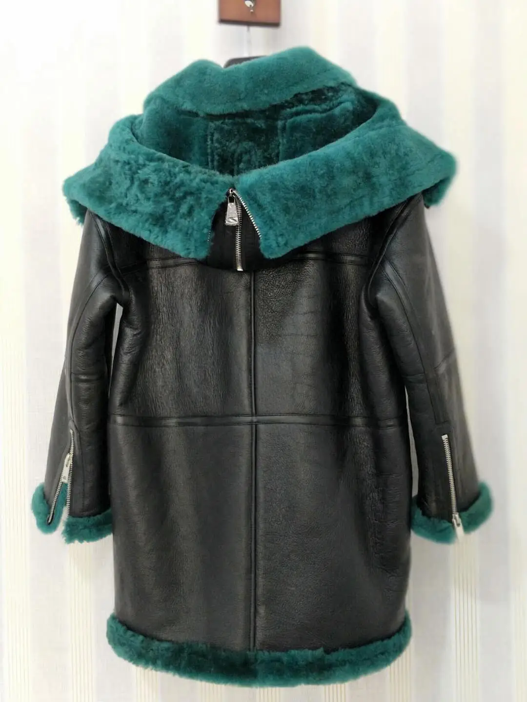 Новая зимняя куртка женская парка из натуральной кожи с натуральным мехом пальто двусторонний бренд Роскошная шерстяная Верхняя одежда шерсть овец меринос теплая