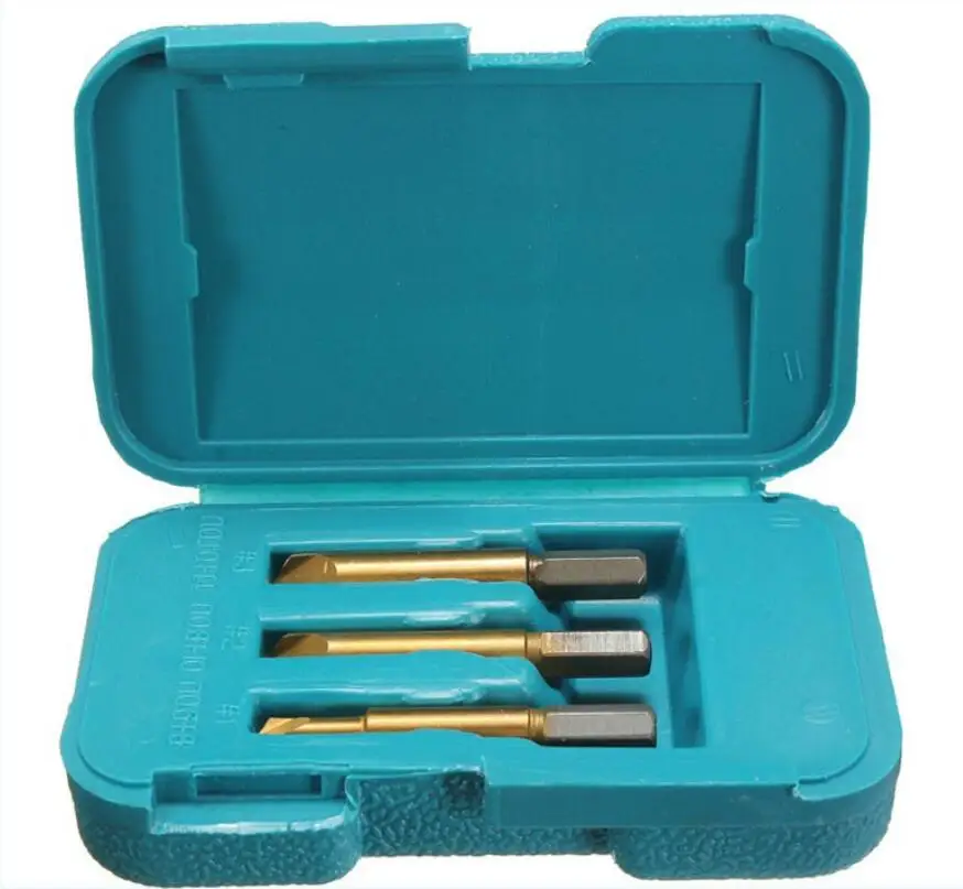 3 pcs Wood Screws Remove The Screw Extractor Off The HSS Extractor