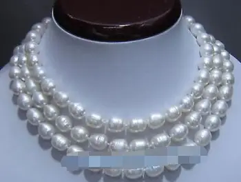 

1 strands SOUTH SEA AAA 10-12MM White PEARL NECKLACE 50" 14K Gold Clasp