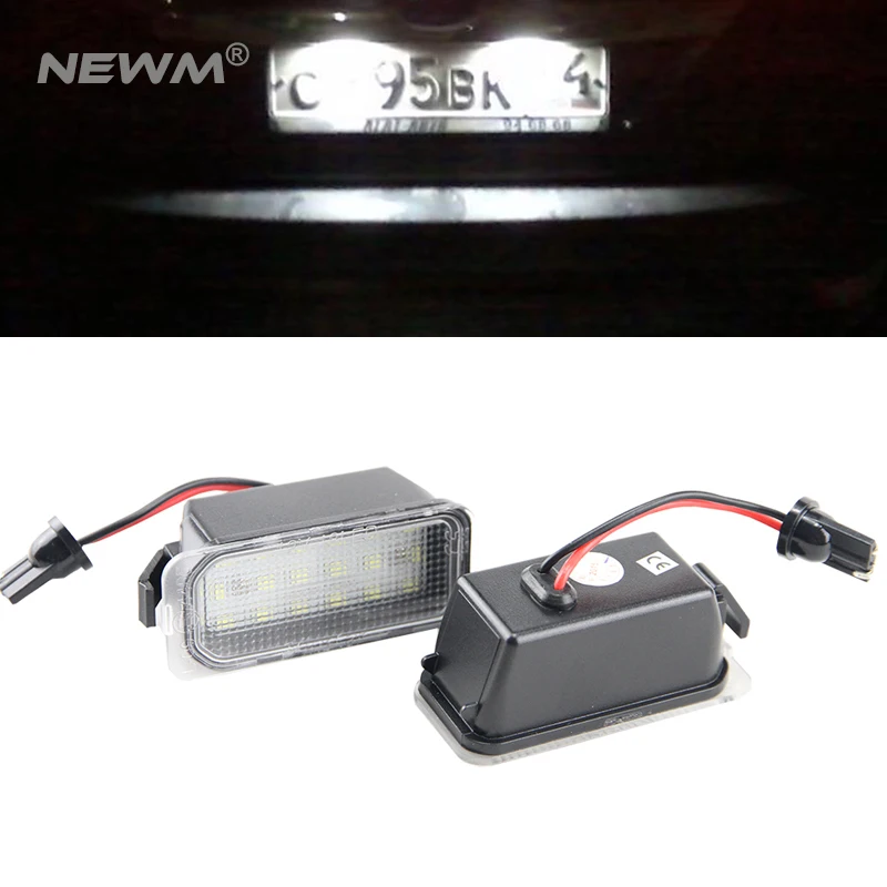 

2Pcs 18SMD LED License Plate Number Light Lamp Error Free For Ford Fiesta JA8 Focus DA3 DYB S-max C-max Mondeo