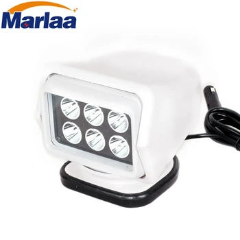 

Marlaa 1Pcs 30W Wireless Led Marine Search Light LED Search Light Remote Control Spot Light Car LED Work Lights