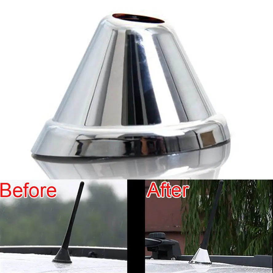 

Auto Chrome ABS Decorative Car-Styling Exterior Roof Antenna Cap Cover Trim Sticker Fit For Jeep Compass Patriot Car Accessories