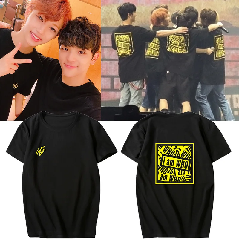 

Stray Kids I am Who Korean shirt women men Summer Print T-shirts harajuku Cotton Short Sleeve Top Tshirts