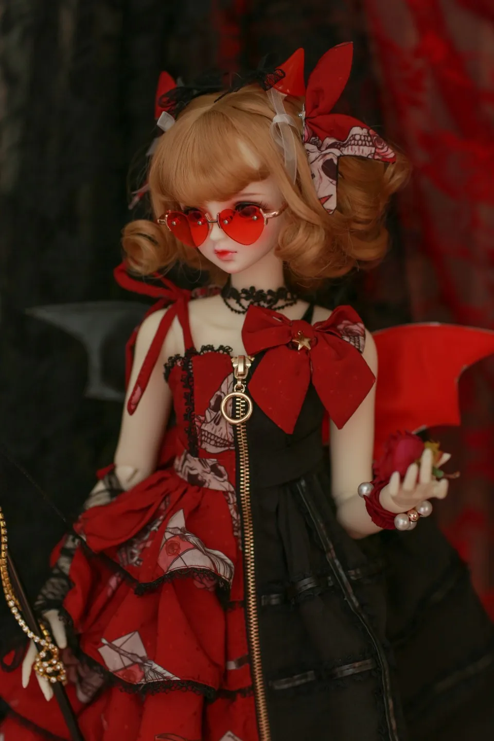 D01-P550 детская игрушка ручной работы 1/3 1/4 1/6 кукольная одежда BJD/SD кукольный реквизит аксессуары многоцветный любовь очки 1 шт