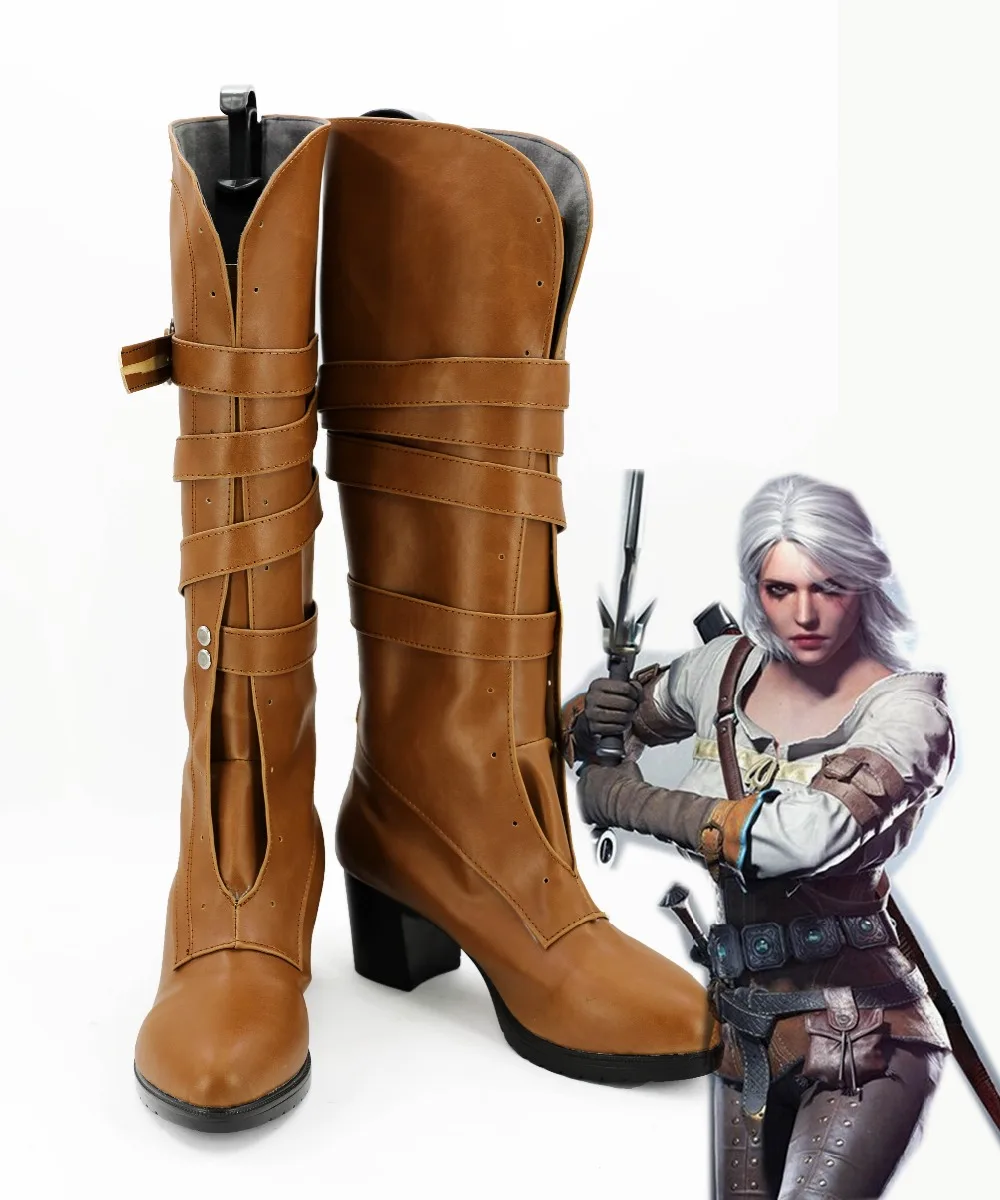 The Witcher 3 Wild Hunt Cirilla cosplay boots shoes for women men