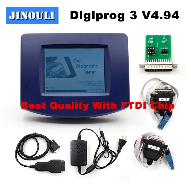 FTDI Best Digiprog3 полный комплект obd версия Digiprog 3 V4.94 одометр программатор инструмент для корректировки одометра для многих автомобилей с вилкой ЕС - Цвет: Белый