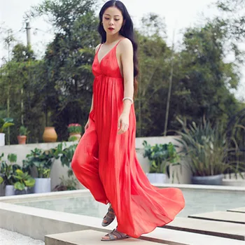 

High Waist Sexy Dress for Women Holiday Dress Elegant Gray Classic Red Charm Navy Summer Dresses Strap Floor Length Party Dress