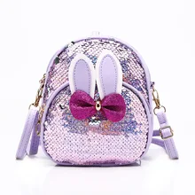 Женская мини-сумка на плечо с милыми заячьими ушками и блестками, сумки с пайетками для девочек-подростков, школьная дорожная сумка-мессенджер, новое поступление