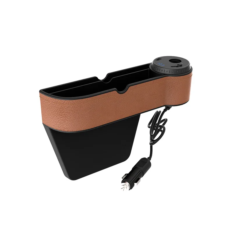 5V Автомобильное зарядное устройство многофункциональное автомобильное кресло зазор ящик для хранения двойной USB зарядное устройство - Название цвета: Серый