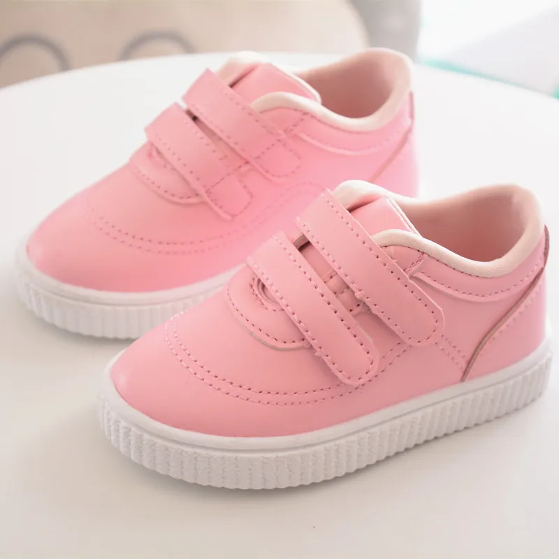 AFDSWG PU водонепроницаемые белые кроссовки для девочек, черные детские кроссовки для мальчиков, розовые кроссовки для девочек, детская обувь