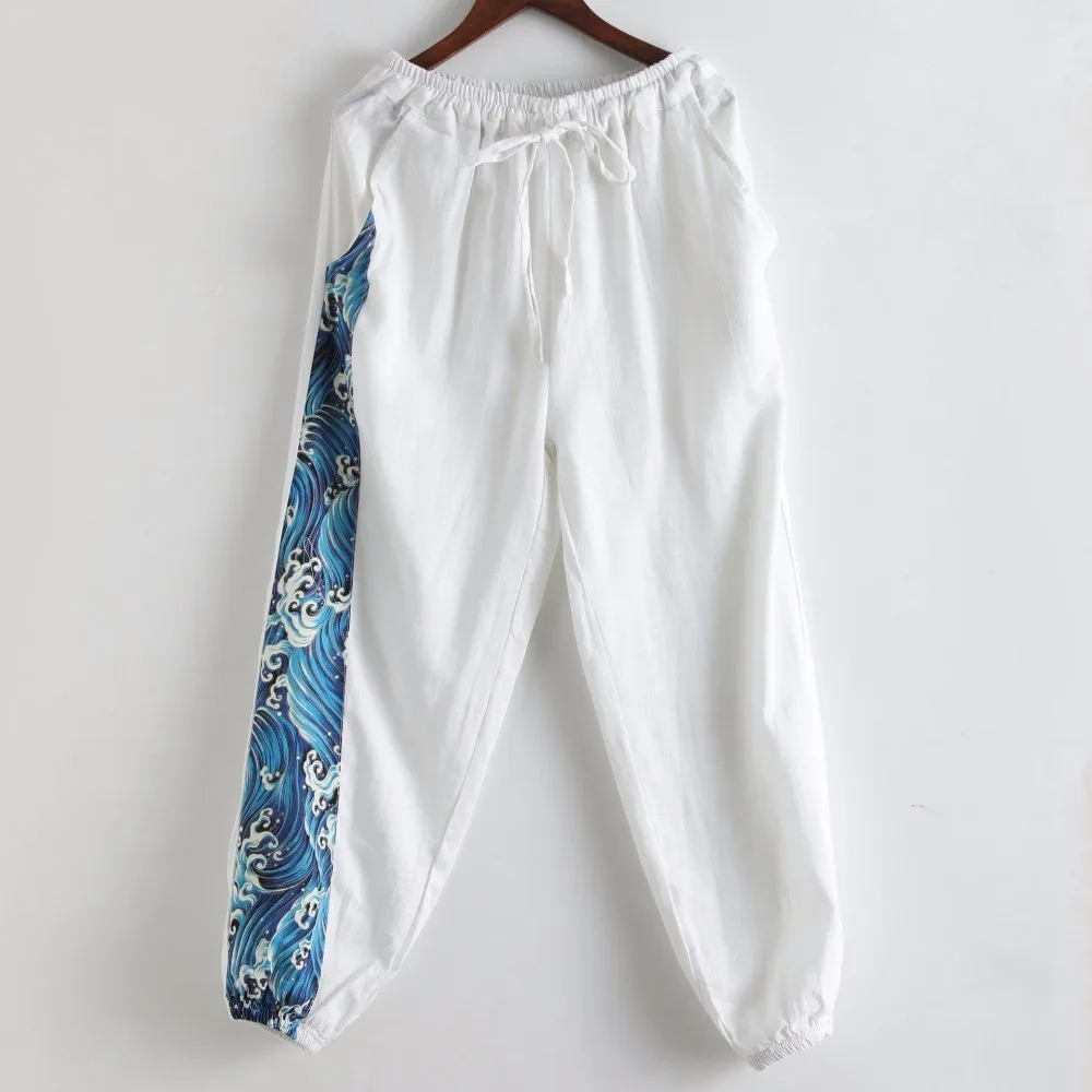 LZJN 2019 Summer Clothe Casual Harem Pants Men Fitness Trousers Male Chinese Traditional Patchwork Print Jogger Pants Harajuku (21)