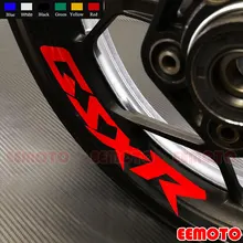Adesivo de jantes decalque personalizado, 8 x, rodas reflexivas, listras, à prova d' água, motocicleta para suzuki gsxr 600 750 1000