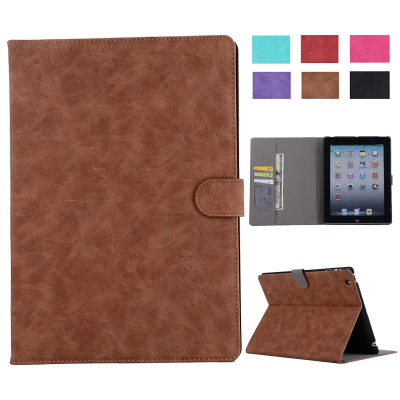 

Retro Matte Flip Stand Case For Apple IPad 2 3 4 9.7 inch High Quality PU Leather Smart Cover For IPad2/3/4