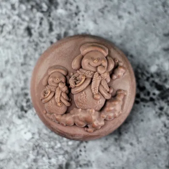 

Christmas Snowman Soap Silicone Mold Handmade Chocolate Candy Moulds DIY Soap Making Form