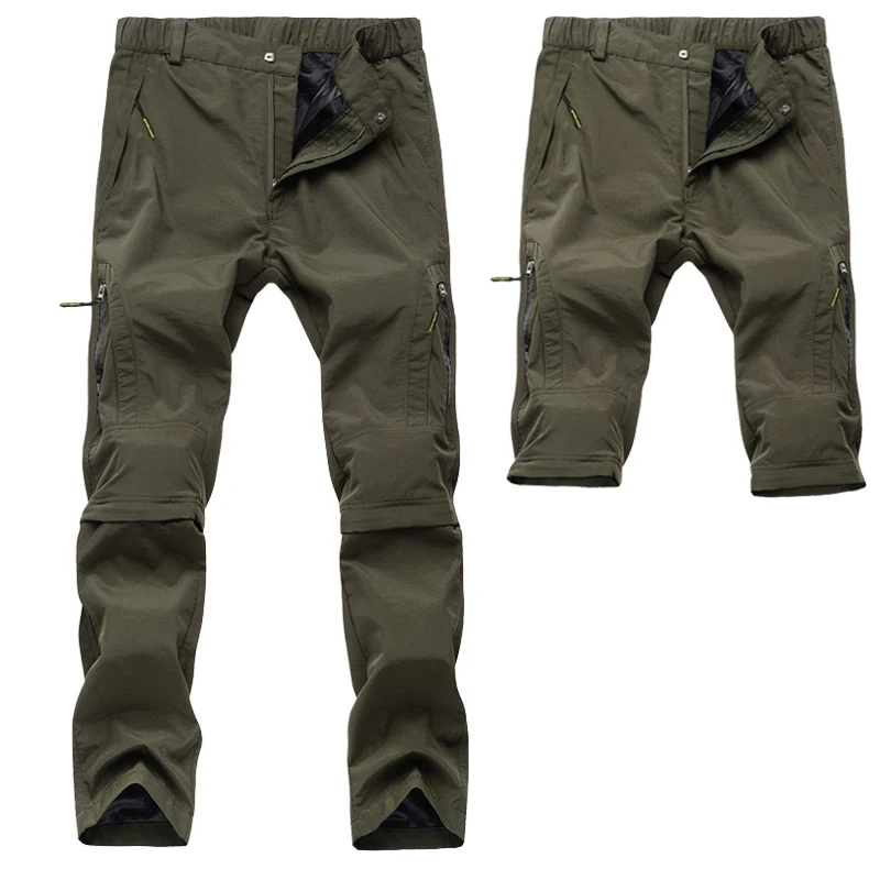 Men Summer Quick Drying Cargo Pants Mountain Detachable Pants Casual ...