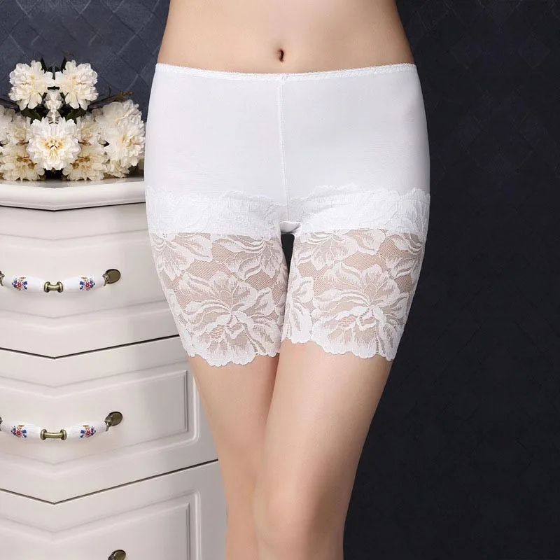 

2018 Spring&summer Safety Pants Mid Waist Lace Seamless Blank-holder Women's Soft Comfortable Safety Shorts 7ZAA971